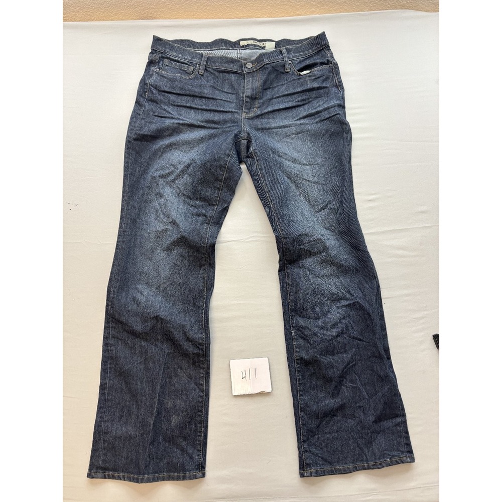 DKNY JEANS Womens 16W Plus Size Dark Wash Mid Rise Bootcut Denim Jeans